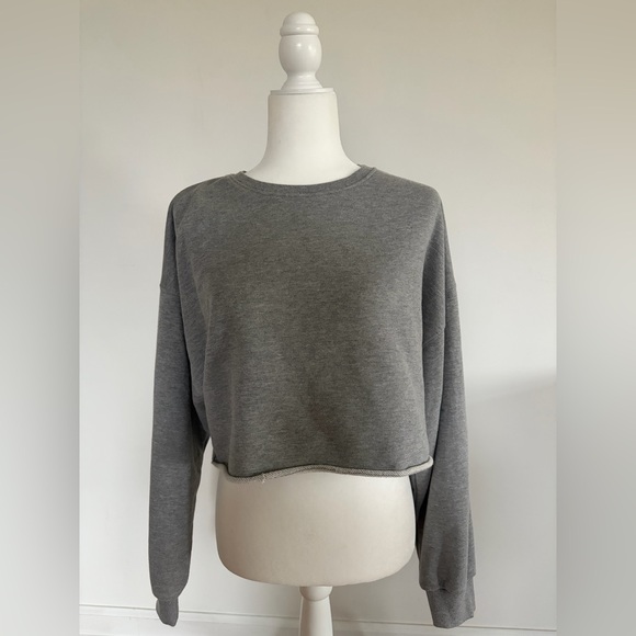 Forever 21 Tops - Forever 21 Gray Cropped Sweatshirt Size Large